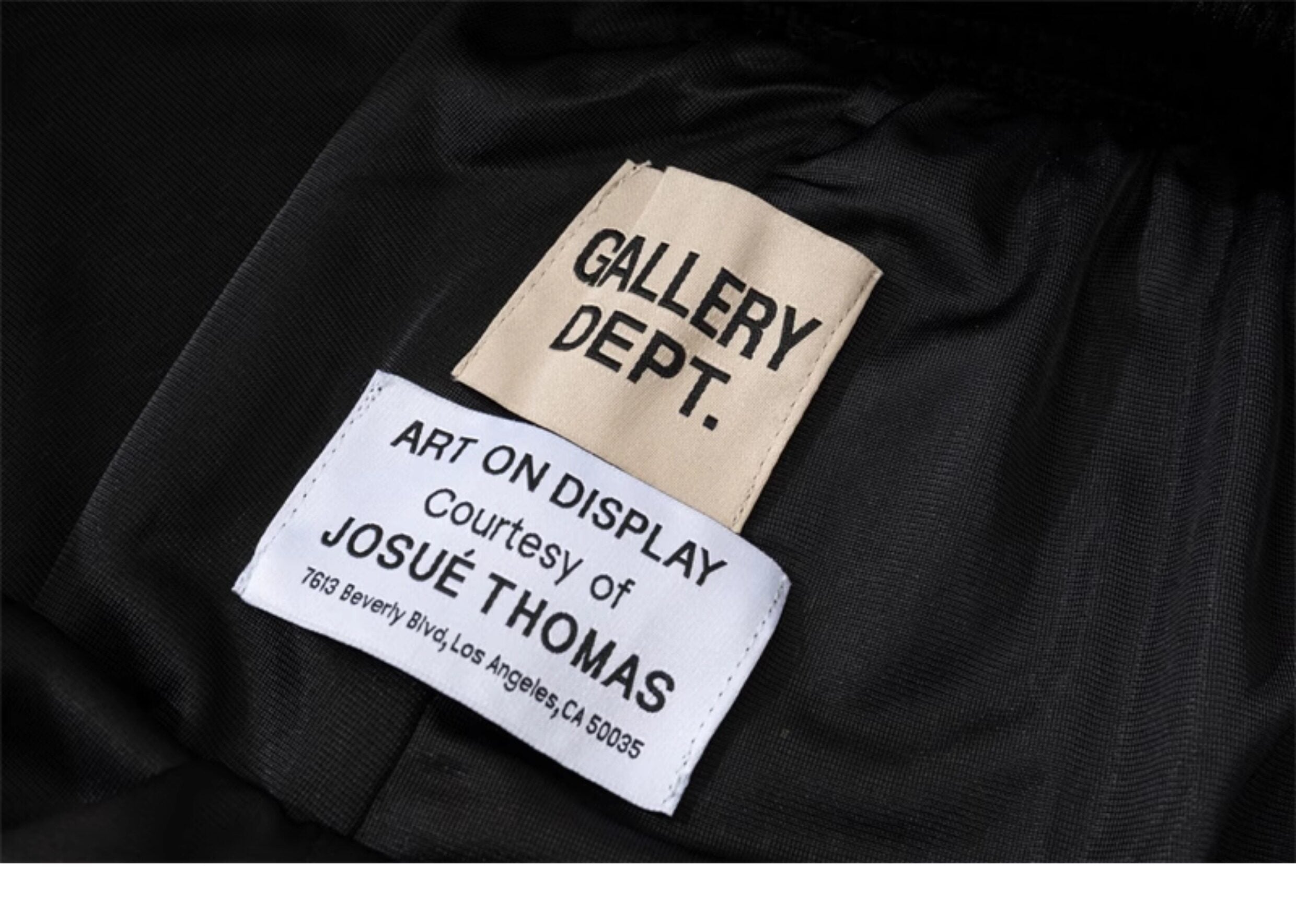 Gallery Dept. Black Paint-Splatter Mesh Shorts