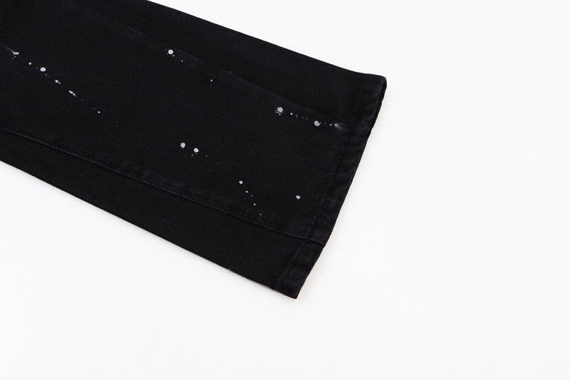 Gallery Dept. Black Paint-Splatter Flare Jeans