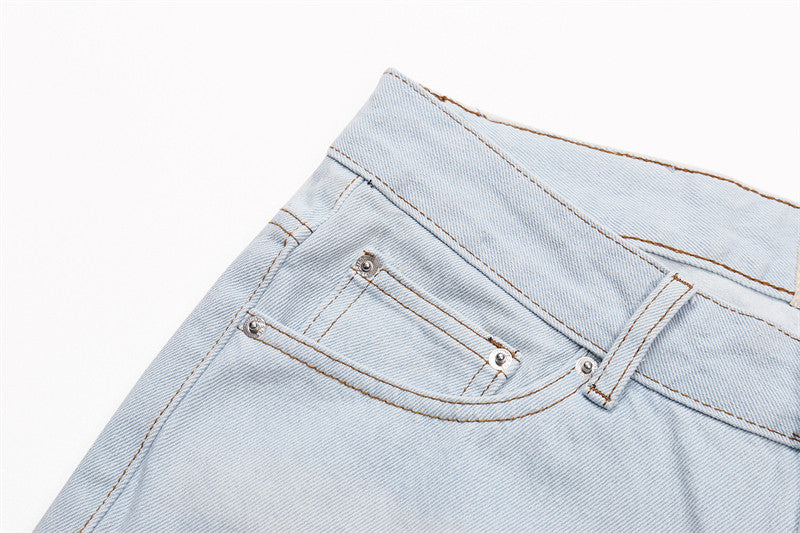 Gallery Dept. Two-Tone Washed Flare Jeans