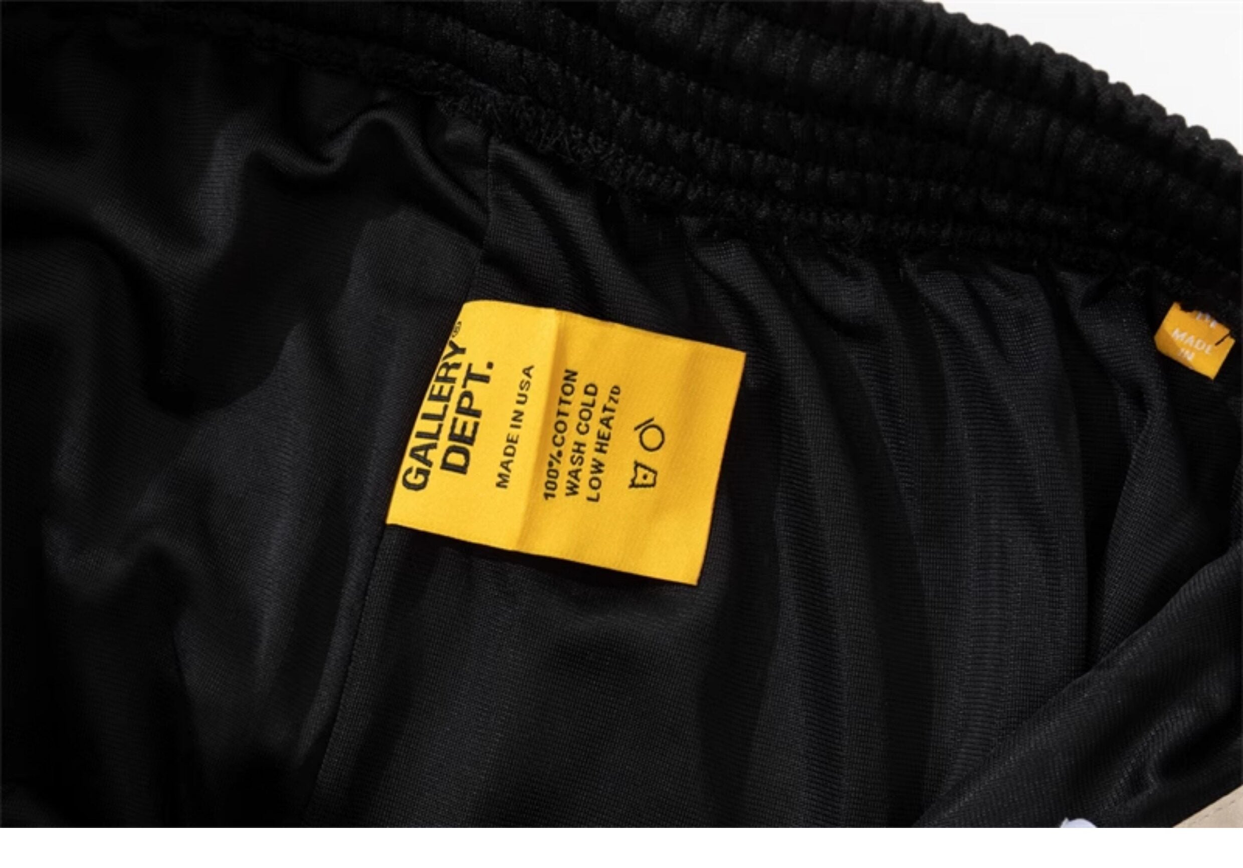 Gallery Dept. Black Paint-Splatter Mesh Shorts