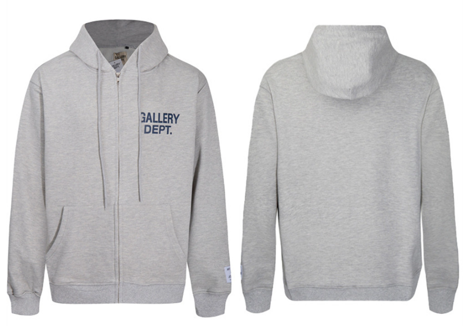 Gallery Dept. Navy Mark Fleece Zip Hoodie