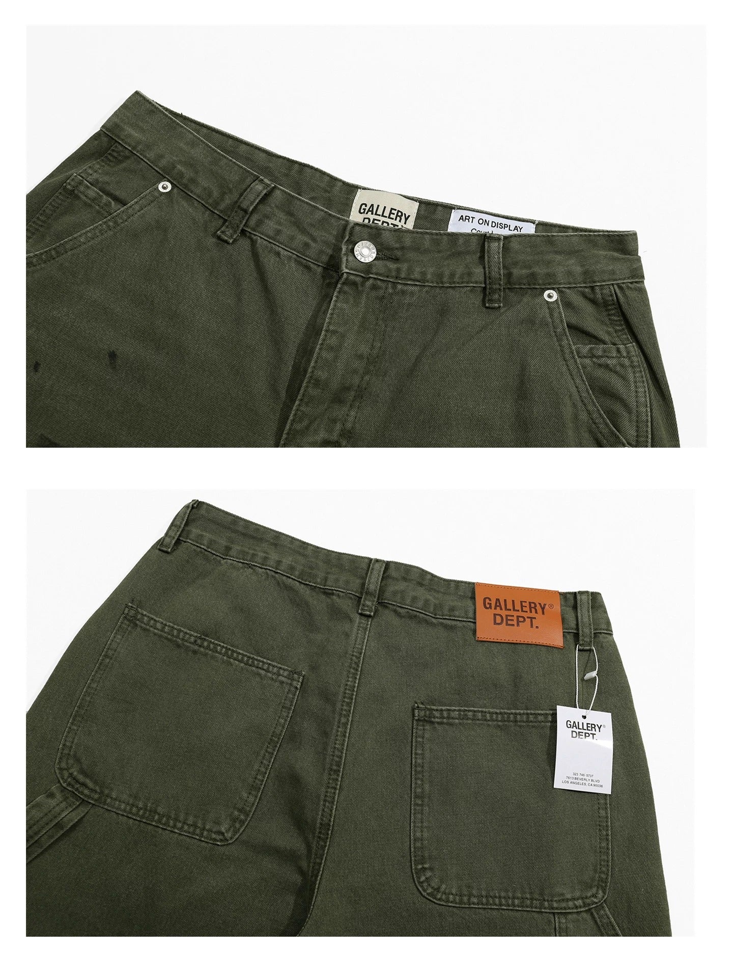 Gallery Dept. Olive Vintage Flare Cargo Pants