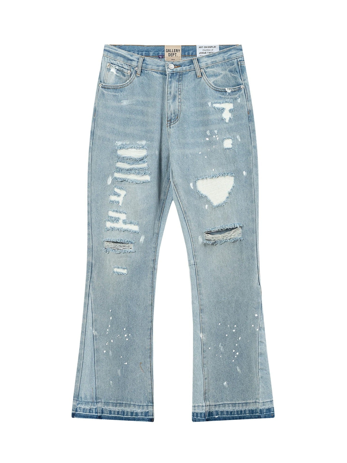 Gallery Dept. Distressed Paint-Splatter Flare Jeans