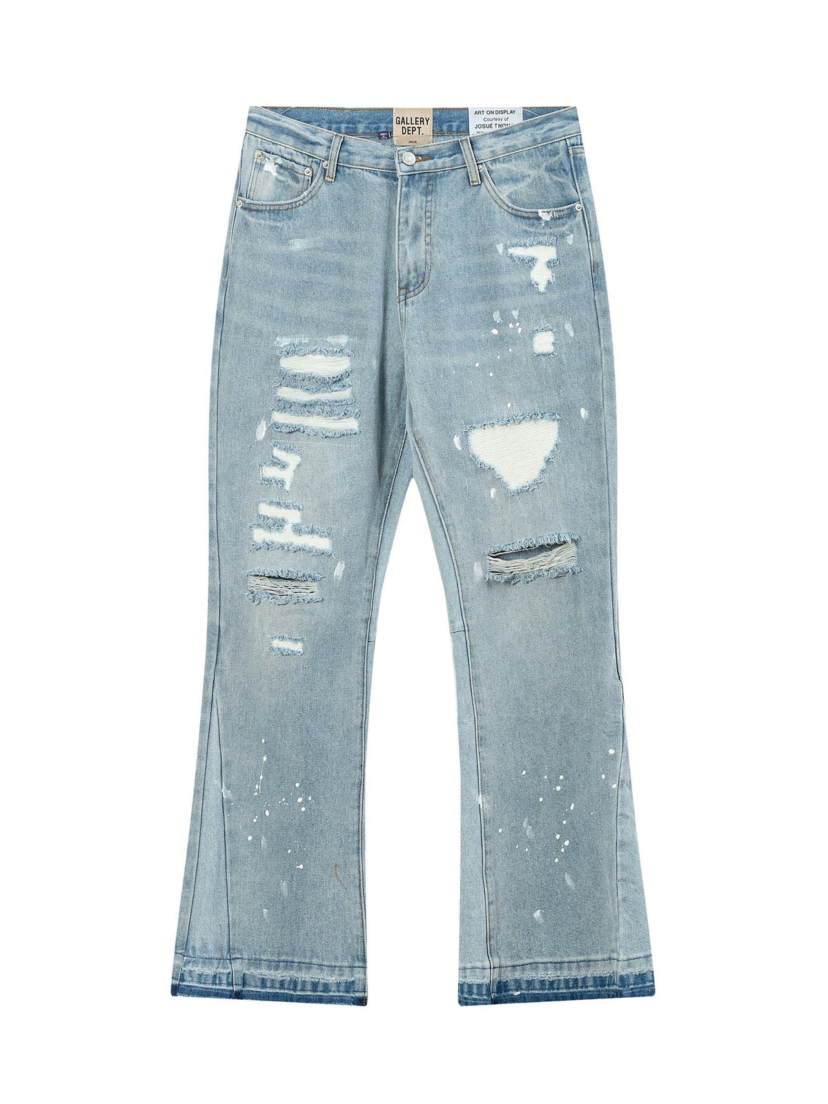 Gallery Dept. Distressed Paint-Splatter Flare Jeans