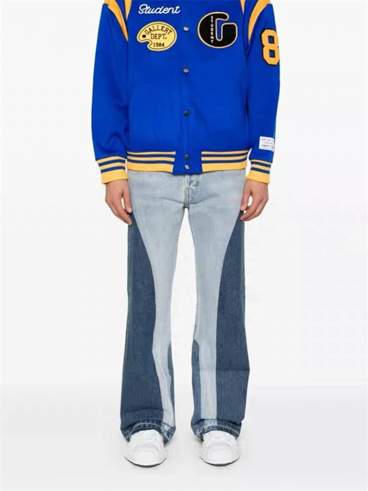 Gallery Dept. Two-Tone Washed Flare Jeans