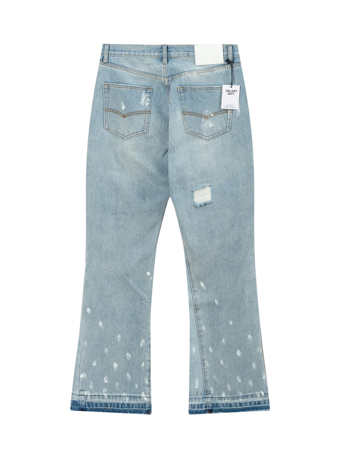 Gallery Dept. Distressed Paint-Splatter Flare Jeans