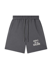 Gallery Dept. Charcoal French Script Fleece Shorts