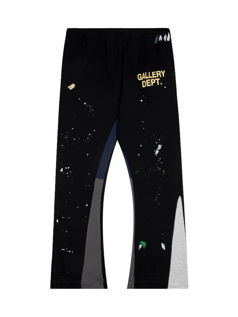 Gallery Dept. Black Splatter Panel Cargo Pants