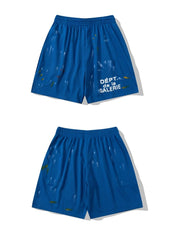 Gallery Dept. Electric Blue Paint-Splatter Shorts