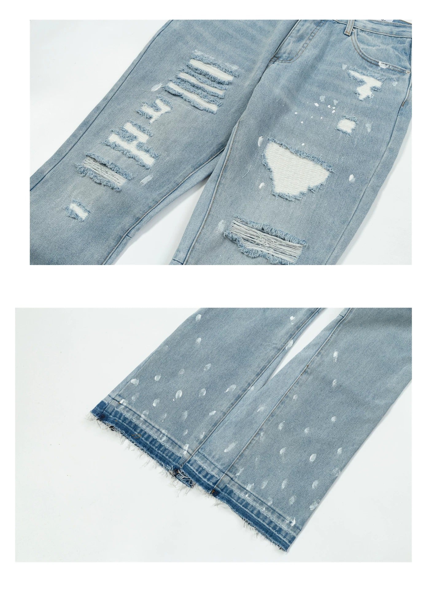 Gallery Dept. Distressed Paint-Splatter Flare Jeans