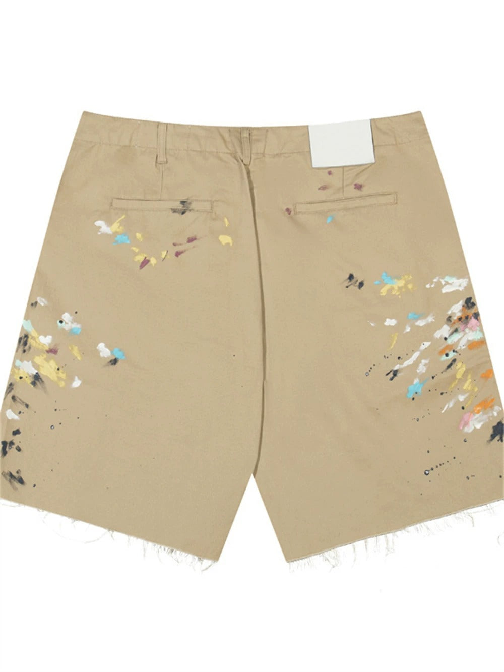 Gallery Dept. Khaki Paint-Splatter Cargo Shorts